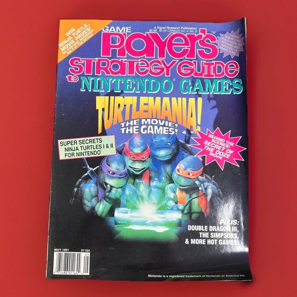 Players‎ Strategy Guide to Nintendo Games Turtlemania Magazine May 1991 TMNT